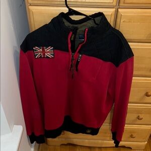 Polo Ralph Lauren Red and Black Quarter-Zip